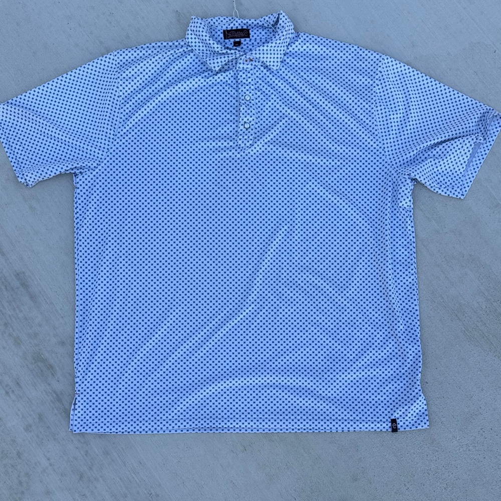 Stylish Light Blue Patterned Polo Shirt